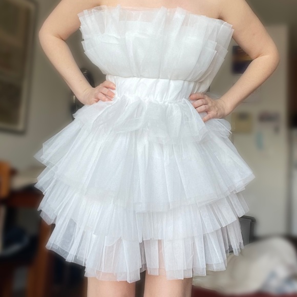 Tulle Mini Party Bachelorette Dress - Picture 2 of 7